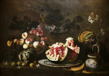 Stilleben med frugt.